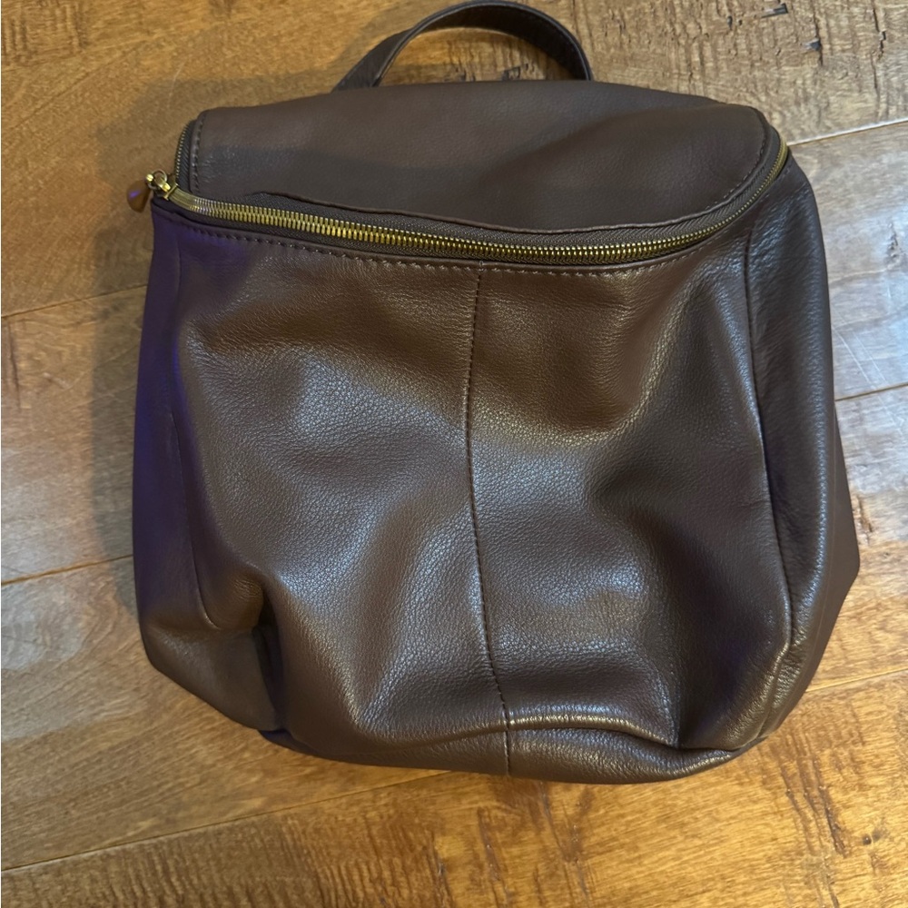 HOBO Dark Brown Leather Backpack